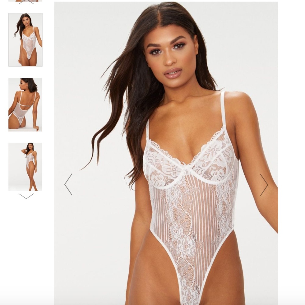White lace bodysuit